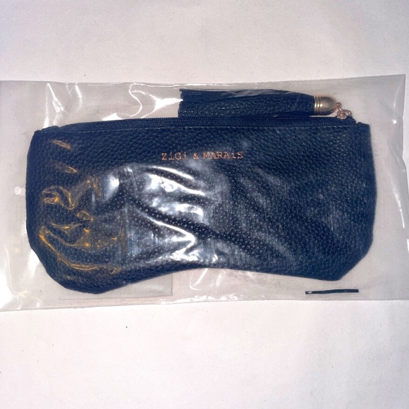 NWT Zigi & Marais Colorblock Pocket Pebble Faux Leather Pouch - Picture 2 of 5